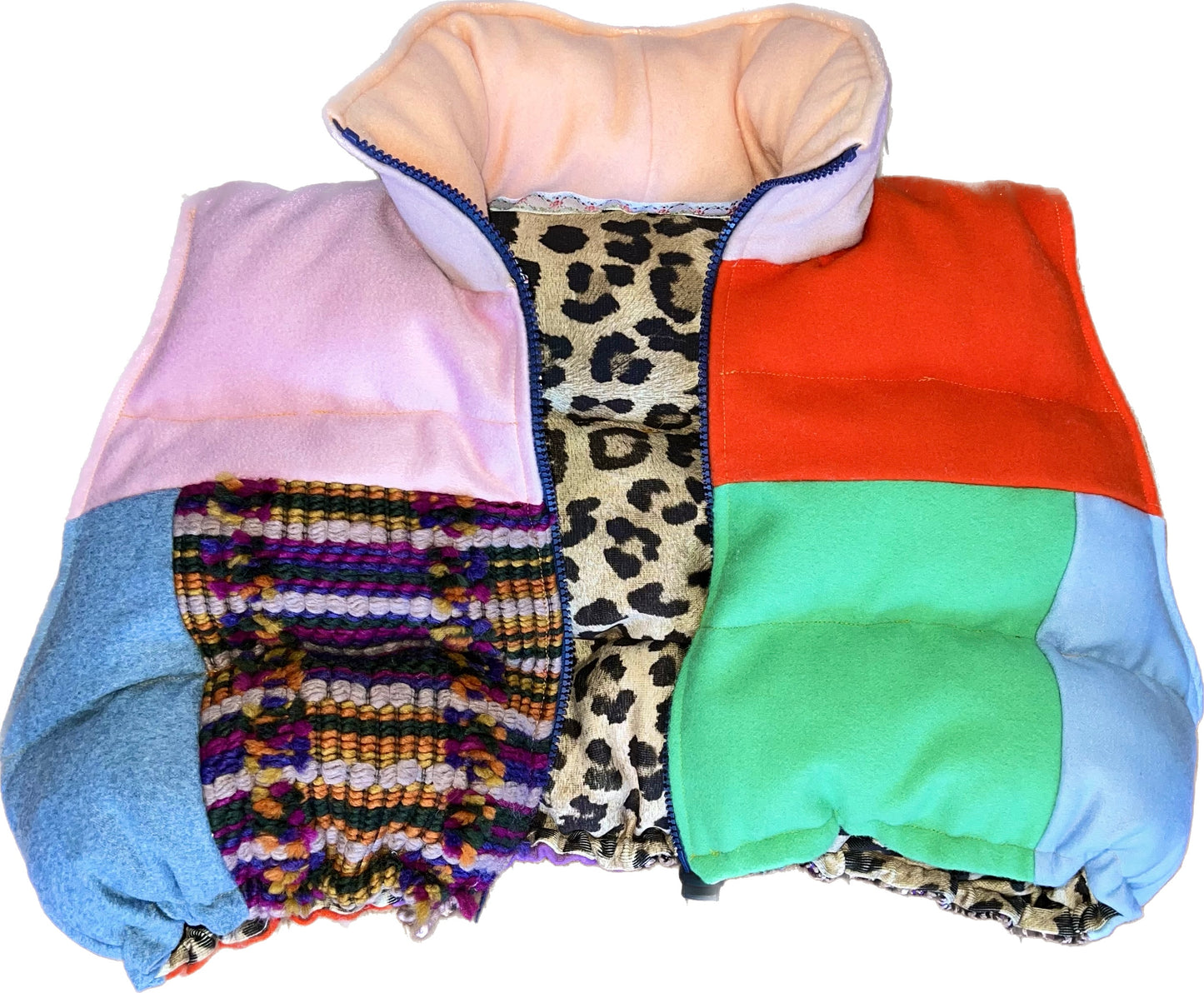 Patchwork Puffer Vest