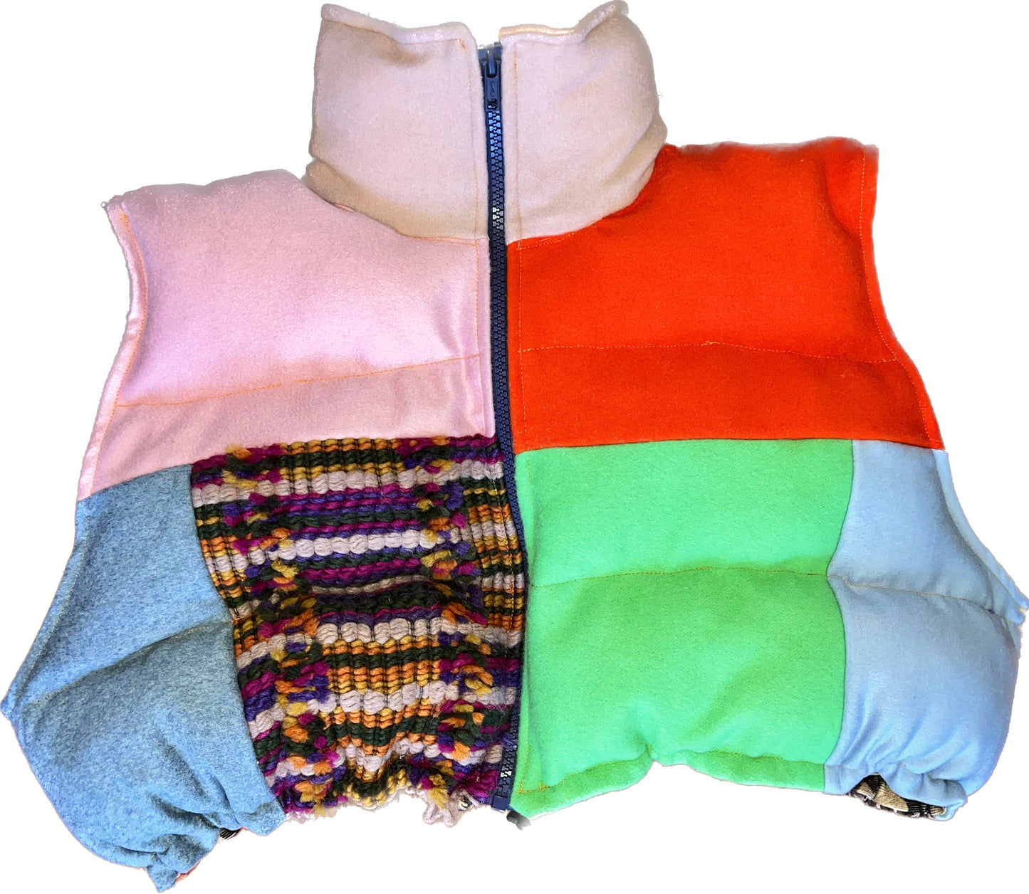 Patchwork Puffer Vest