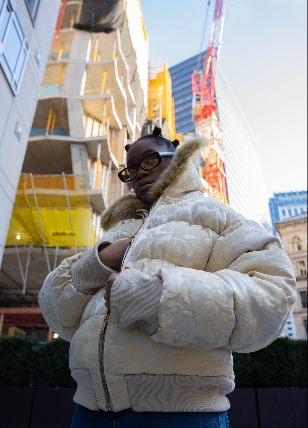 Gold Puffer Coat