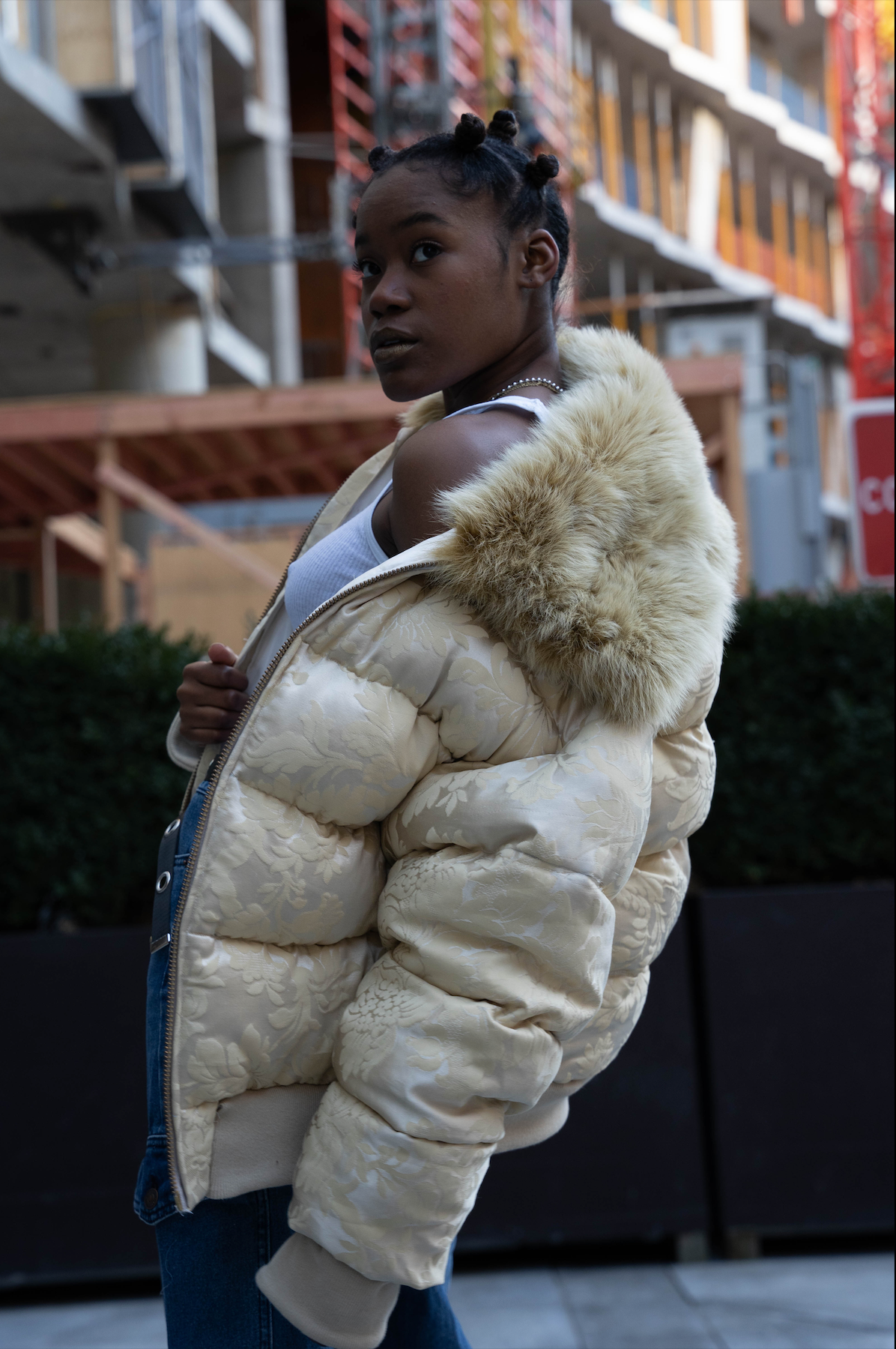 Gold Puffer Coat