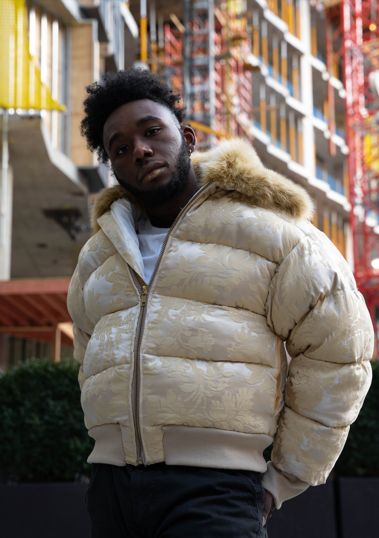 Gold Puffer Coat