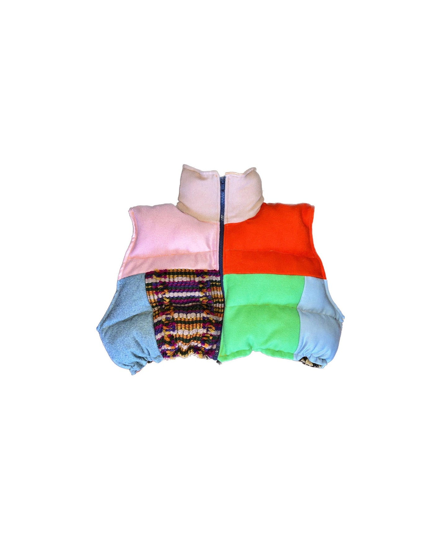 Patchwork Puffer Vest